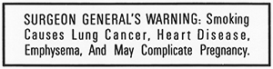 Surgeon General's Warning image